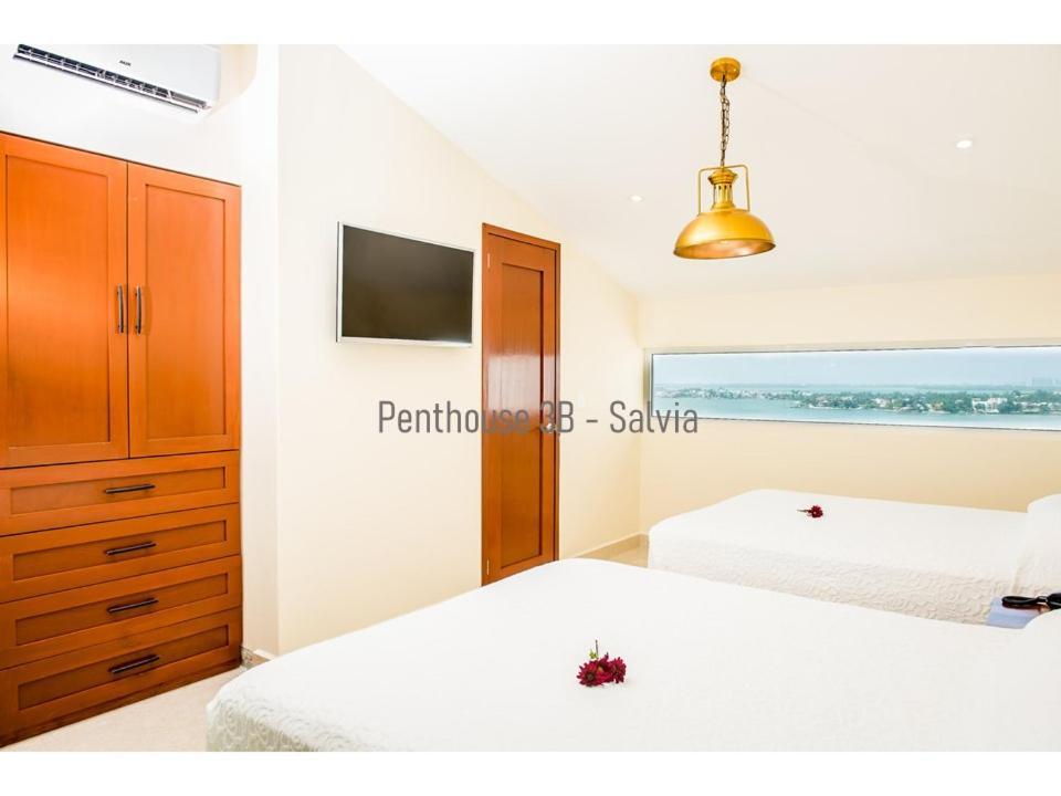2 Story Oceanfront Penthouses On Cancun Beach! Ngoại thất bức ảnh