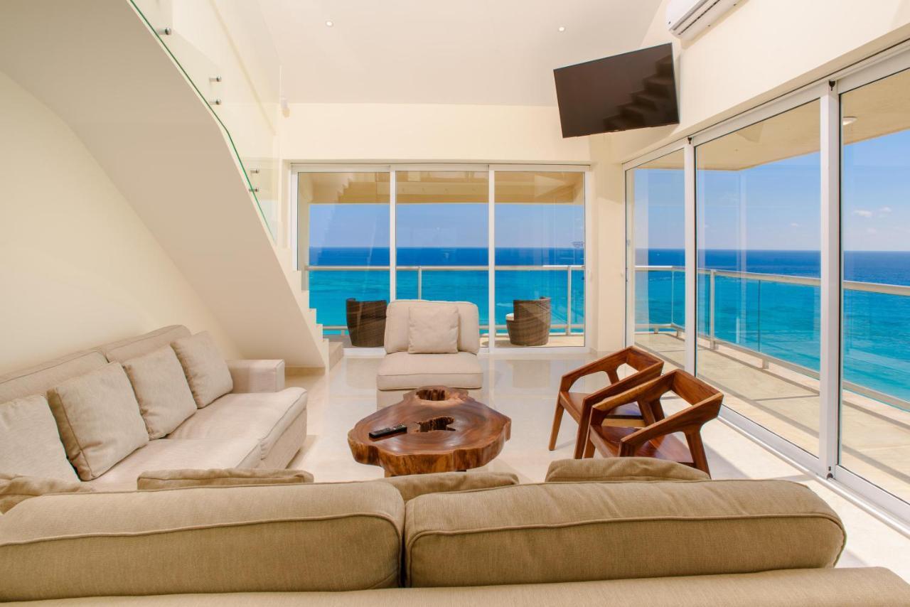 2 Story Oceanfront Penthouses On Cancun Beach! Ngoại thất bức ảnh